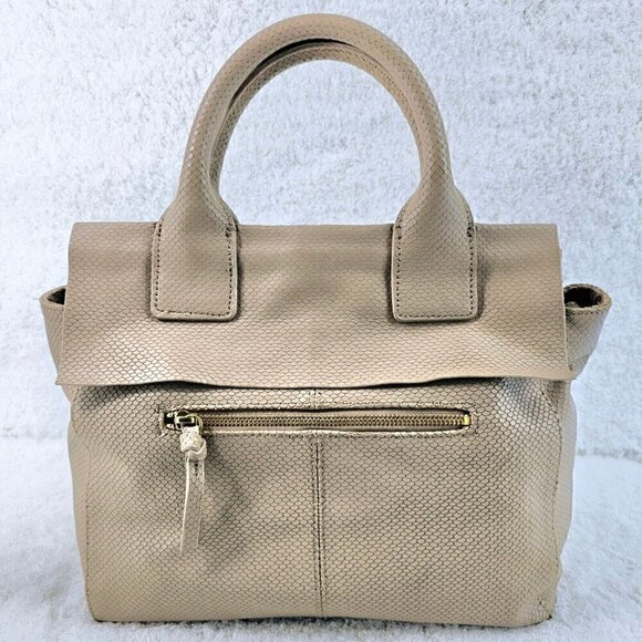 ELLIOTT LUCCA Ecru Textured Top Handle Crossbody Shoulder Bag Removable Strap - Picture 5 of 16